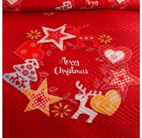 Cuvertura de pat RETRO RENDEER, rosu Dimensiune: 220 x 240 cm