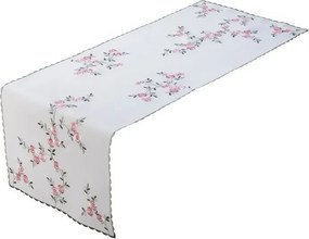 decoDoma Traversă de masă cu imprimeu MINI TRANDAFIRI 40 x 110 cm
