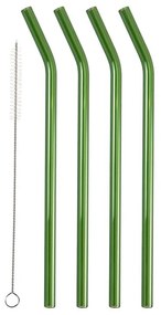 Paie de băut cu perie de curățare 4 buc. din sticlă – Lyngby Glas