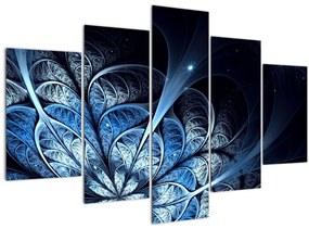 Tablou - Floare albastru închis (150x105 cm)