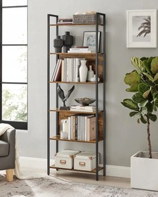 Biblioteca TAYLOR 6 polite 186x60cm, rustic maro