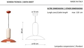 Pendul ceramic design italian realizat manual PAU