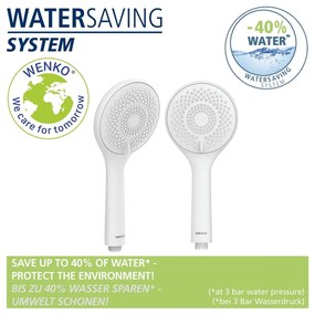 Set de duș alb din oțel inoxidabil 70 cm Watersaving – Wenko