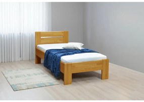 Pat pentru o persoană AMBER 90x200 cm, nuc deschis