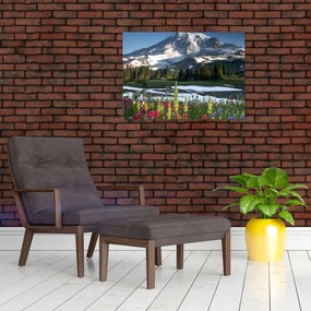 Tablou pe sticlă - Muntele Rainier (70x50 cm)