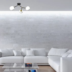 Lustră aplicată JOY 3xE14/40W/230V neagră/aurie