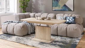 Mazzoni ASTON MINI-Z Stejar Sonoma - MĂSUȚĂ DE CAFEA MODERNĂ EXTENSIBILĂ REGLABILĂ PE ÎNĂLȚIME MASĂ TRANSFORMABILĂ