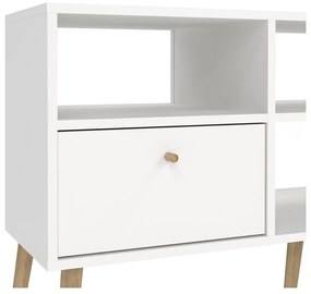 Comodă TV albă 117x61 cm Bodo – Tvilum