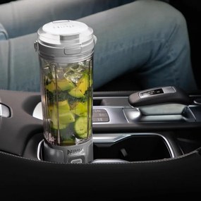 Blender portabil Ninja Blast BC151EUWH, 7.4W, 530 ml, Lama din otel cu 6 lame, Zdrobire gheata, Până la 10 cicluri, Fara BPA, USB-C, Alb