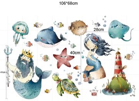 Autocolant de perete „Lumea subacvatică 2” 106x68cm