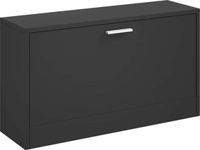 vidaXL Bancă pentru pantofi neagră 80x24x45 cm, lemn stratificat