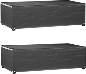 vidaXL Huse mobilă grădină, 2 buc, 8 ocheți, 125x70x35 cm, dreptunghi