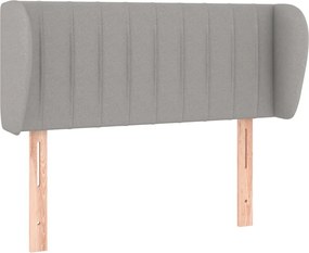 vidaXL Tăblie de pat cu aripioare gri deschis 83x23x78/88 cm textil