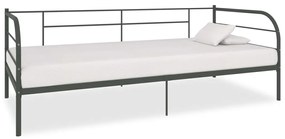 vidaXL Cadru de pat, gri, 90 x 200 cm, metal