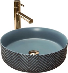 Lavoar pe blat Rea Ashley albastru rotund 40 cm