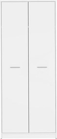 Dulap NEPO PLUS, alb, PAL laminat, cu 2 usi, 80x55x197 cm
