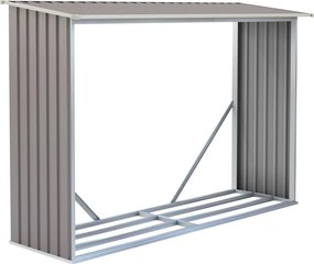 Adapost pentru lemne, sopron metalic, 242 x 75 x 160 cm.