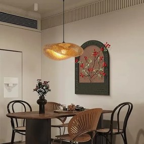 Lustră pe cablu Immax 08269L HILO 1xE27/40W/230V d. 60 cm bambus