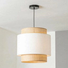Brilagi - Lampă suspendată LED pe cablu CERIA 1xE27/40W/230V Ø 30 cm negru/bej/alb