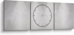 Tablou - Perete de beton cu lumini (cu ceas) (90x30 cm)