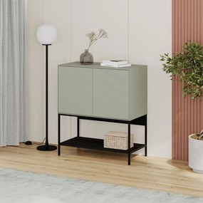 Dulap verde/negru 80x90x40 cm Amira – Marckeric