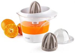 Storcator electric pentru citrice Muhler MJ-2505, 25W, 0,5 L, Reverse, 2 conuri, Alb