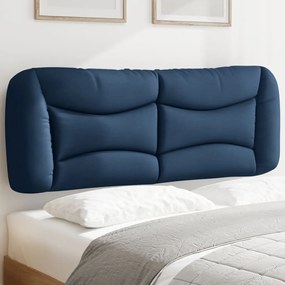 374582 vidaXL Pernă pentru tăblie de pat, albastru, 140 cm, material textil