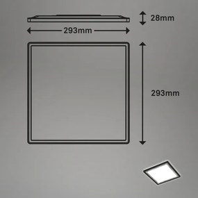 Briloner 7457-414 - Plafonieră LED SLIM 18W/230V 4000K 29x29 cm neagră