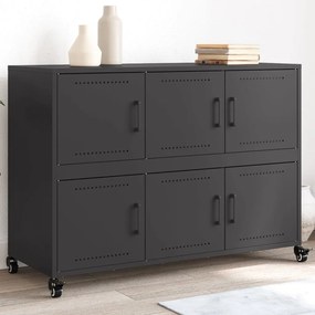 vidaXL Dulap, negru, 100,5x39x72 cm, oțel