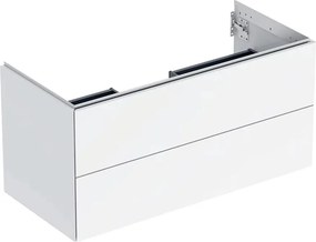 Dulap baza suspendat Geberit One alb mat 105 cm cu 2 sertare
