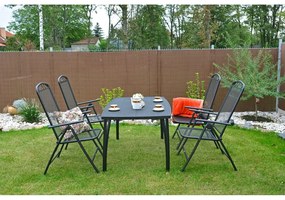 Scaun de grădină negru din metal – Rojaplast