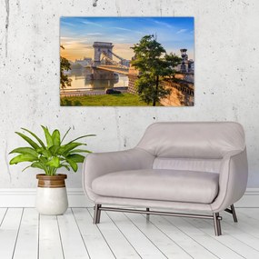 Tablou - Pod peste râu, Budapesta, Ungaria (90x60 cm)