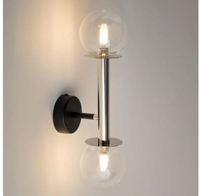 Lampă de perete DAISY 2xG9/12W/230V crom lucios/negru/transparent