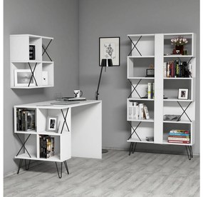 Set mobilier pentru birou Likime 1 (alb + negru) . 1095025
