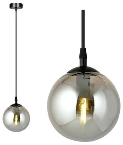 Lustră pe cablu COSMO 1xE14/10W/230V d. 14 cm negru/gri