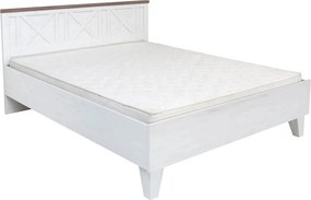 Cadru pat STOCKHOLM 160x200, pin alb andersen/stejar sonoma, PAL