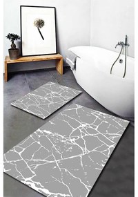 Covorașe de baie gri 2 buc. 60x100 cm Cracks – Mila Home