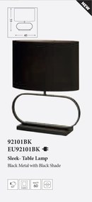 Veioza/Lampa de masa decorativa Sleek negru