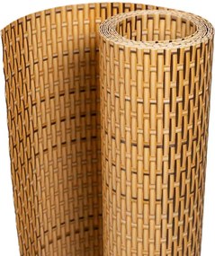 vidaXL Paravan Balcon Maro Deschis 1000x90 cm Poly Rattan
