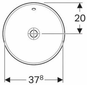 Lavoar semiincastrat Geberit Variform rotund cu preaplin 40 cm