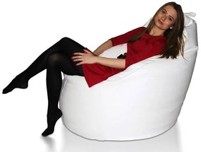 Fotoliu puf cu taburete Cocco XXXL (Alb). 1054557