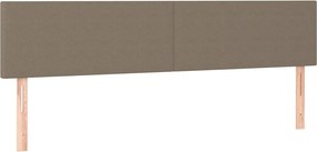 vidaXL Tăblii de pat, gri taupe, 180x5x78/88 cm, textil