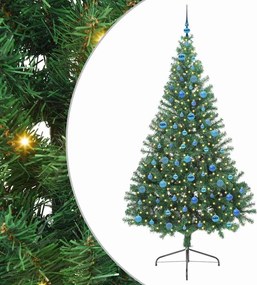 vidaXL Pom de Crăciun artificial pre-iluminat Verde 240 cm PVC