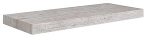 326597 vidaXL Raft de perete suspendat, gri beton, 60x23,5x3,8 cm, MDF