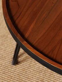 Masuta de cafea, rotunda, din lemn de tec, Edge