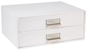 Organizator cu 2 sertare pentru documente Bigso Box of Sweden Birger, 33 x 22,5 cm, alb