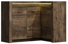 Comodă de colț Nadenas N15 K (arin închis) (fără iluminat). 1058233