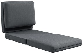 HOMCOM Fotoliu de Podea Pliabil cu Pernă, Canapea Pliabilă cu Pernă, Living, Cameră de Oaspeți, Birou, 75 x 268 x 18 cm, Gri închis | Aosom Romania