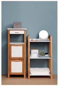 Cutie pentru baie cu capac Wenko Gara, alb