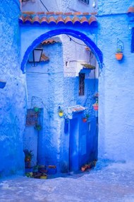 Fotografie Chefchaouen, a city with blue painted, Gatsi